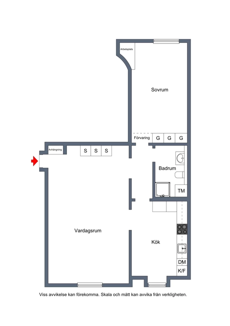 Planritning Vanadisvägen 26B