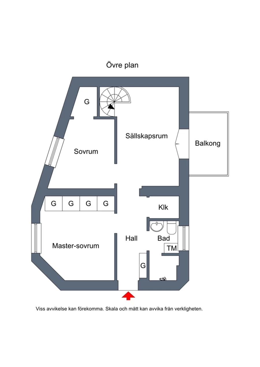 Planritning Karlbergsvägen 80B