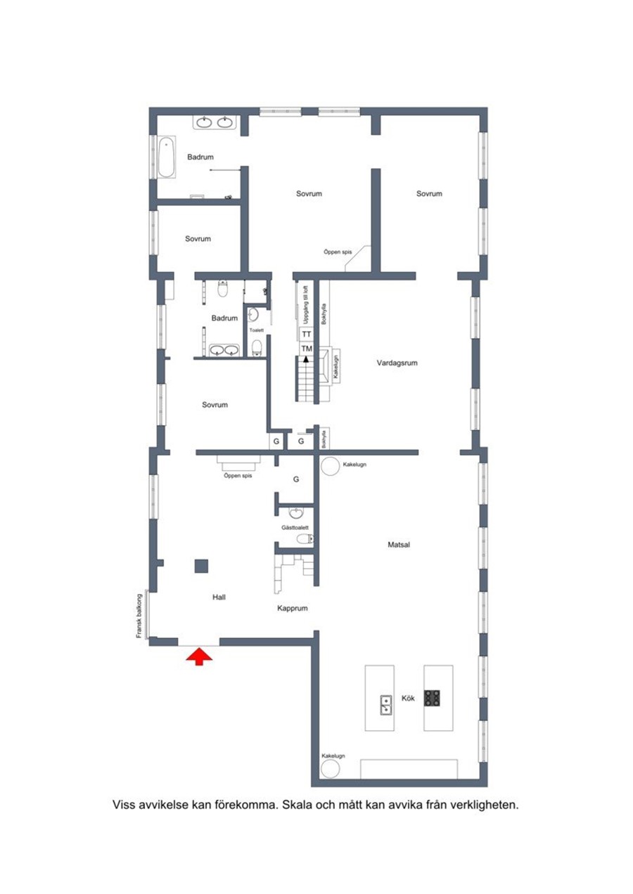 Planritning Lennartsnäs Slott 1