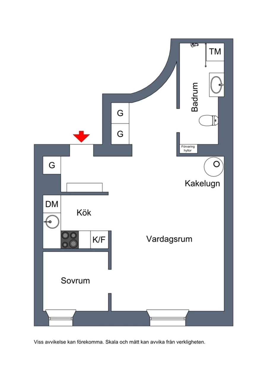 Planritning Sibyllegatan 50A
